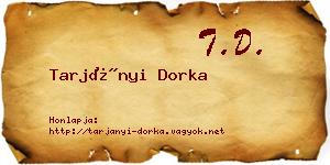 Tarjányi Dorka névjegykártya